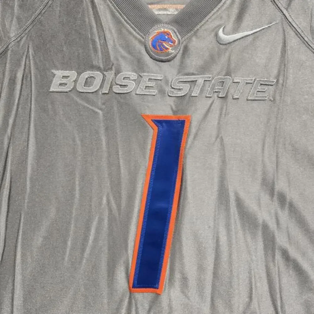Vintage Boise State Broncos Jersey Mens XL Nike Team NCAA Gray #1‎ Stitched